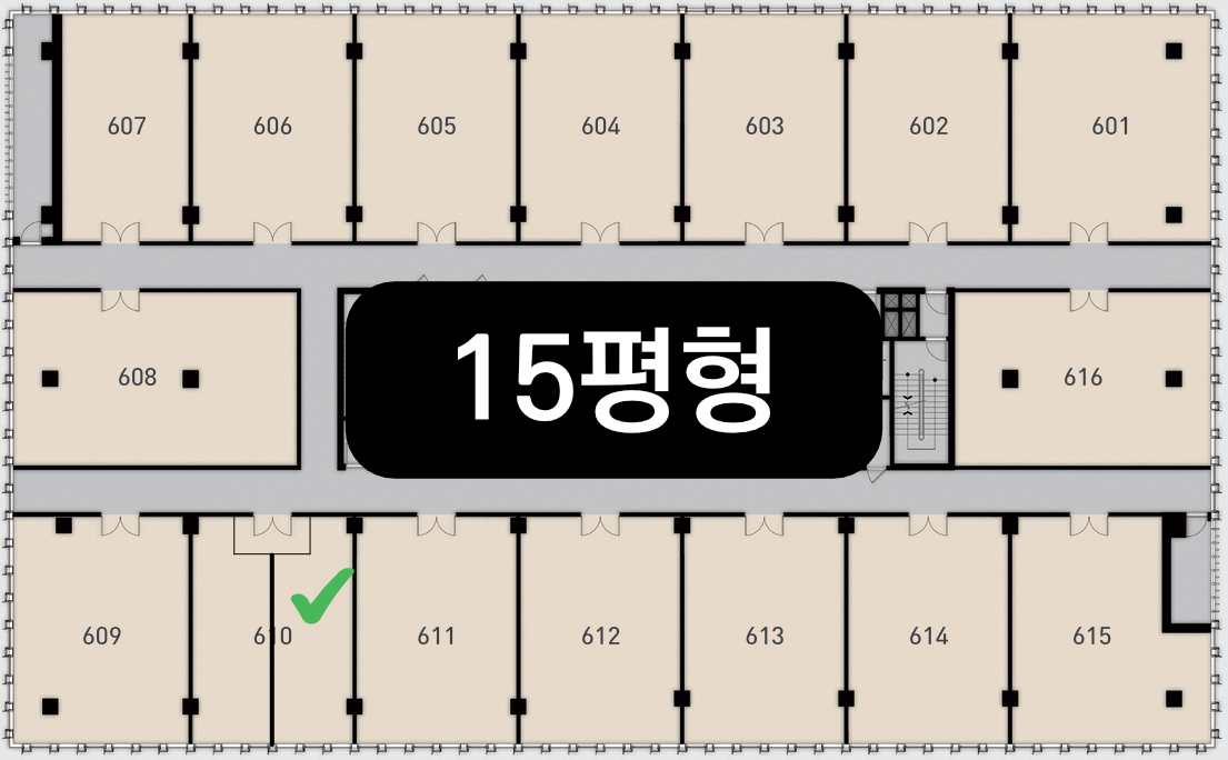 전용 15평형 배치 도면